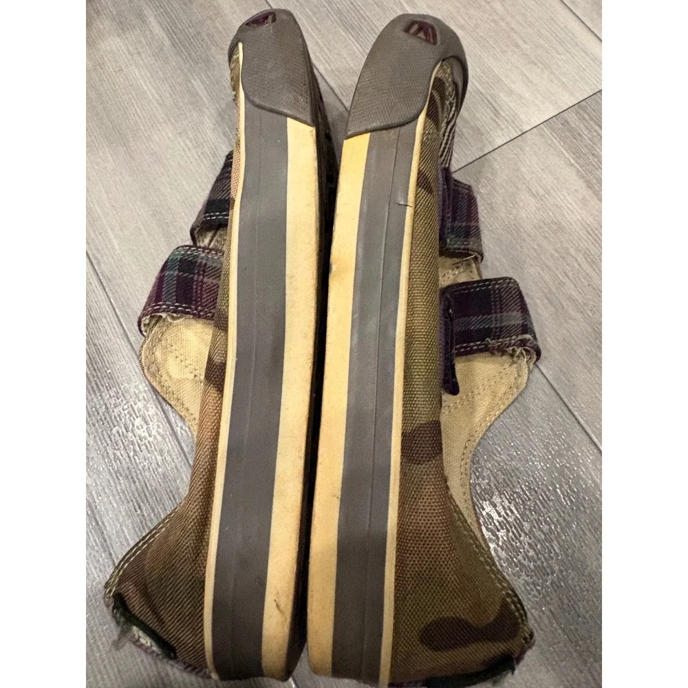 Keen Mixed Print Camo Plaid Striped Canvas Sneakers Shoes 53026-CAMO Womens 6.5